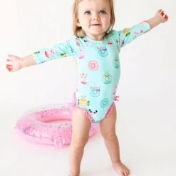 Posh Peanut Baby's & Little Girl's Donuts Frill-Trim Rashguard Swimsuit For Kids -Posh Peanu Shop unnamed file 700