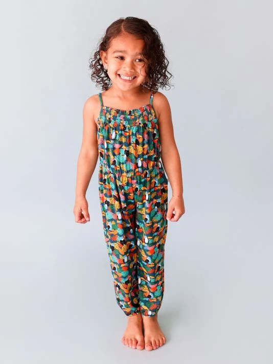 Posh Peanut Little Girl's & Girl's Rio Smocked Jumpsuit For Kids 4 Posh Peanut Little Girl's & Girl's Rio Smocked Jumpsuit For Kids - Image 2