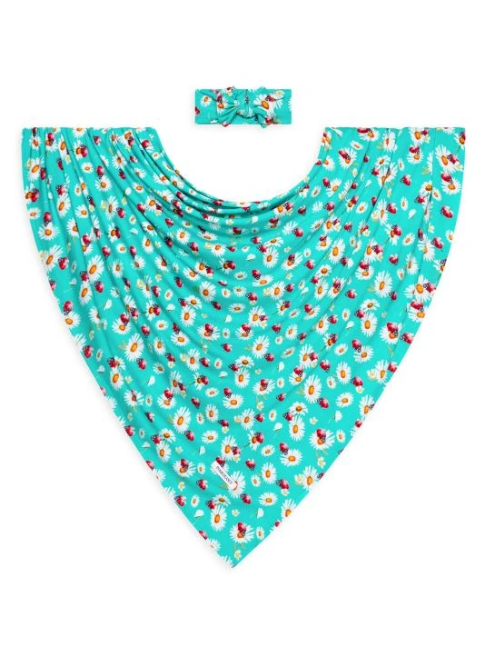 Posh Peanut Baby Girl's 2-Piece Ladybug Swaddle & Headwrap Set For Kids 3 Posh Peanut Baby Girl's 2-Piece Ladybug Swaddle & Headwrap Set For Kids