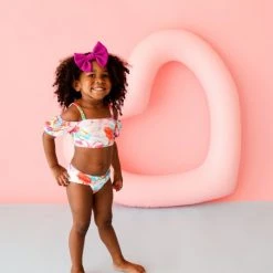Posh Peanut Little Girl's & Girl's Ozzy 2-Piece Puff Sleeve Swimsuit For Kids -Posh Peanu Shop unnamed file 789