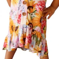 Posh Peanut Little Girl's & Girl's Summer Palmer-Henley Hi Low Dress For Kids -Posh Peanu Shop unnamed file 792