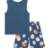 Posh Peanut Little Boy's 2-Piece Homer Tank Top & Shorts Set For Kids
