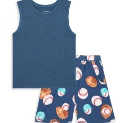 Posh Peanut Little Boy's 2-Piece Homer Tank Top & Shorts Set For Kids