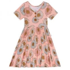 Posh Peanut Little Girl's & Girl's Millie Henley Twirl Dress For Kids