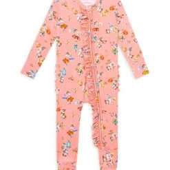 Posh Peanut Baby Girl's Betty Ruffle Footie For Kids