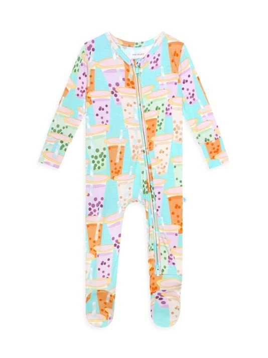 Posh Peanut Baby's Boba Time Double-Zip Footie For Kids 3 Posh Peanut Baby's Boba Time Double-Zip Footie For Kids
