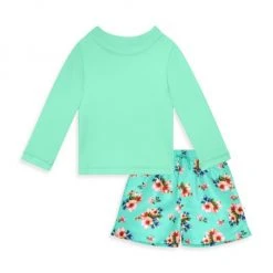 Posh Peanut Baby's & Little Boy's Aisha 2-Piece Swim Trunks & Rashguard T-Shirt Set For Kids