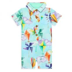 Posh Peanut Baby's & Little Boy's Ryder Collared Henley Romper For Kids