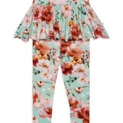 Posh Peanut Little Girl's 2-Piece Cheyenne Collared Top & Peplum Leggings Set For Kids -Posh Peanu Shop unnamed file 993
